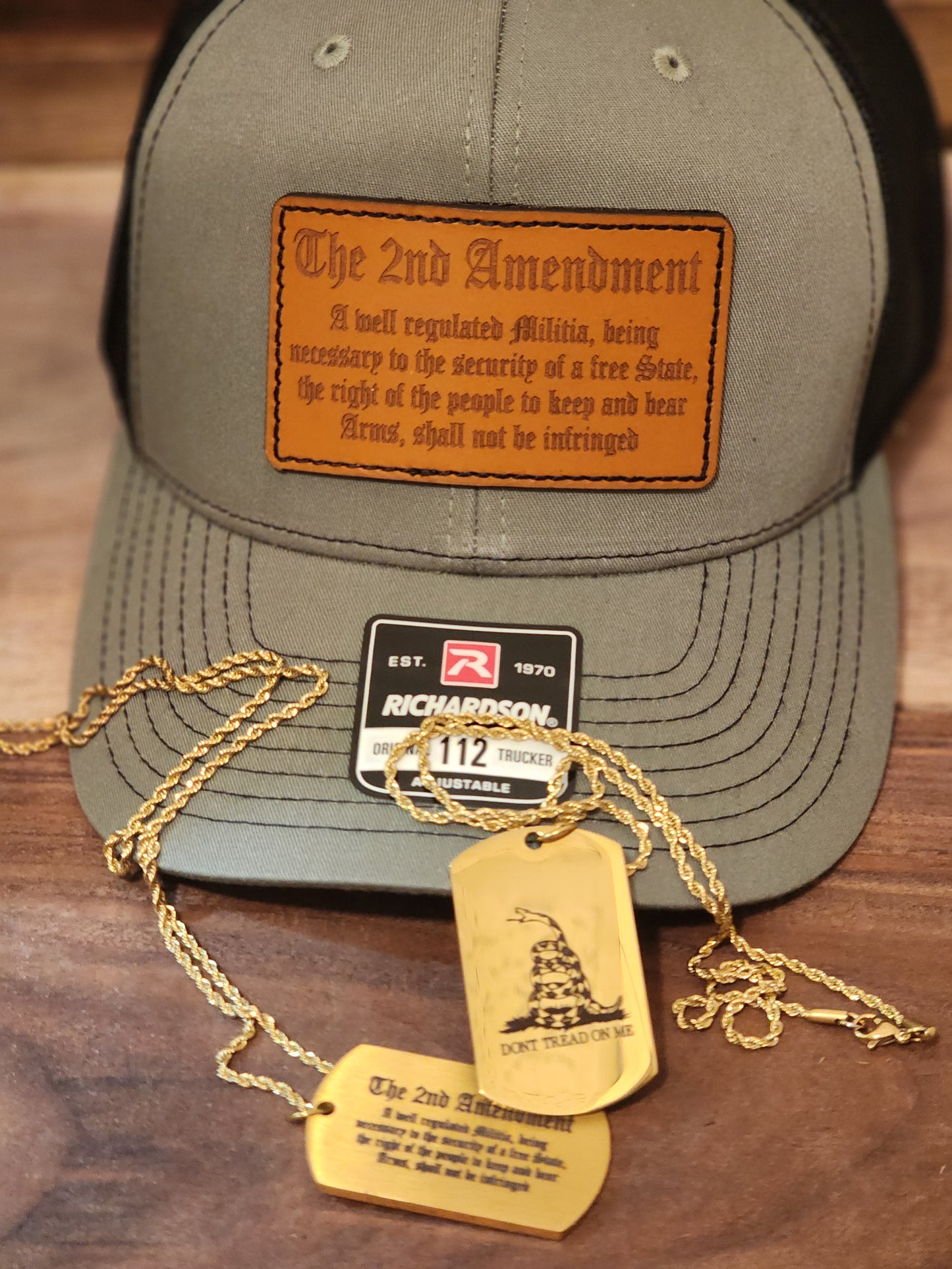 2nd Men's Apparel Gadsden Flag/Don’t Tread On Me Necklace 18k PVD Gold - The Tool Store