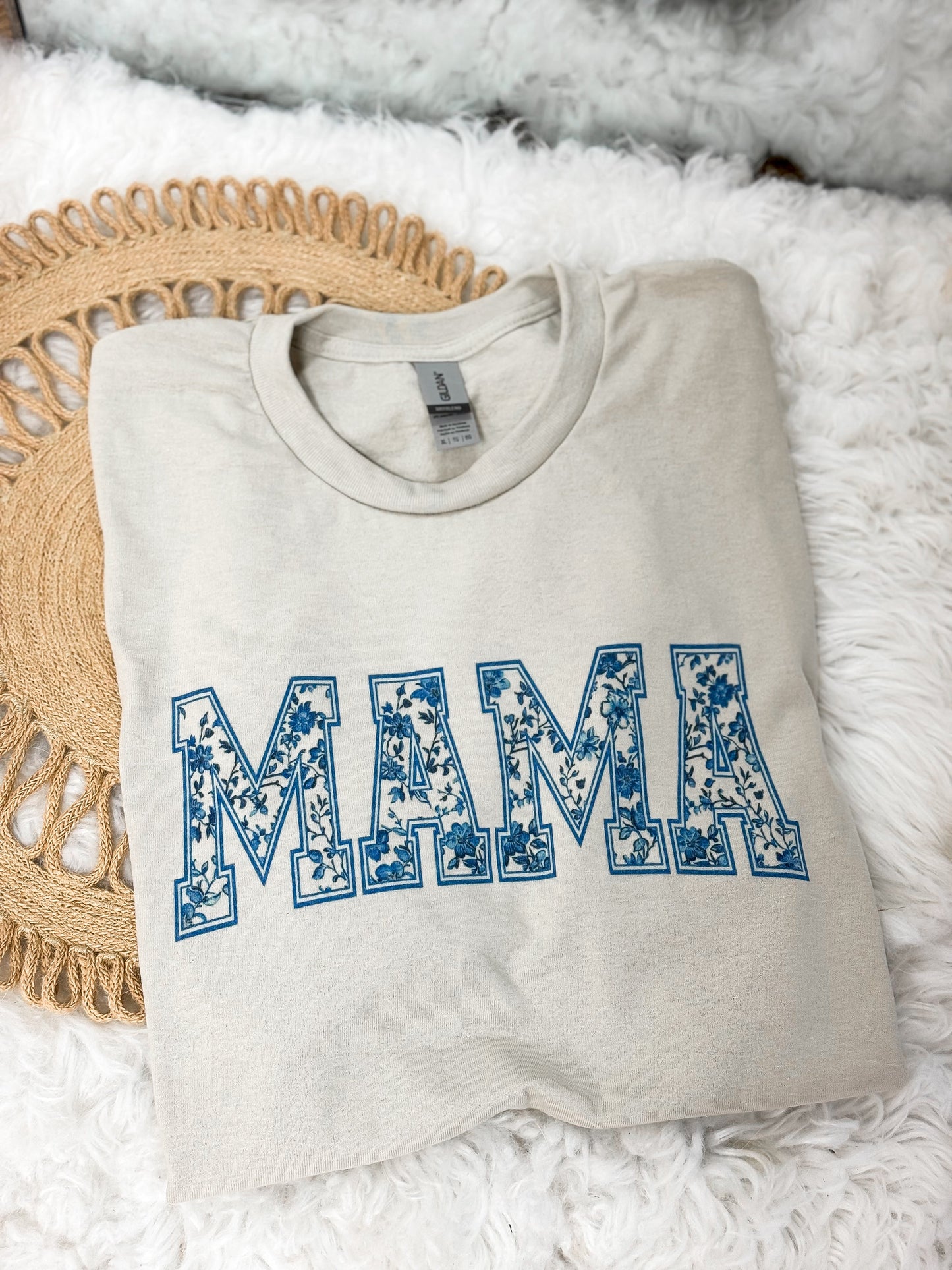 Mama Blue Floral Tees - The Tool Store
