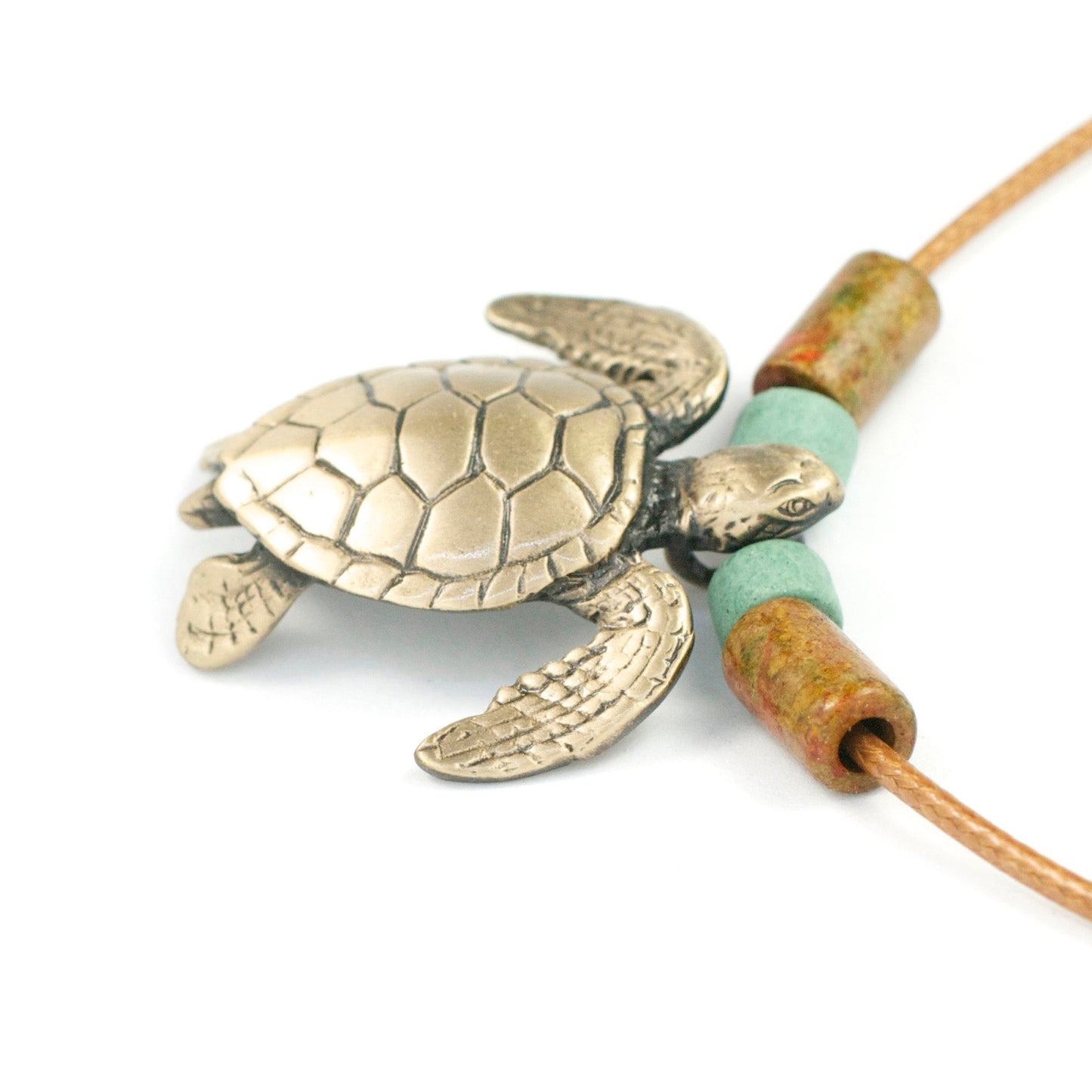 Sea Turtle Necklace Bronze Pendant- Sea Turtle Gifts for Women, Turtle Necklaces, Unique Gift for Turtle Lover, Sea Life Jewelry, Beachy Jewelry - The Tool Store