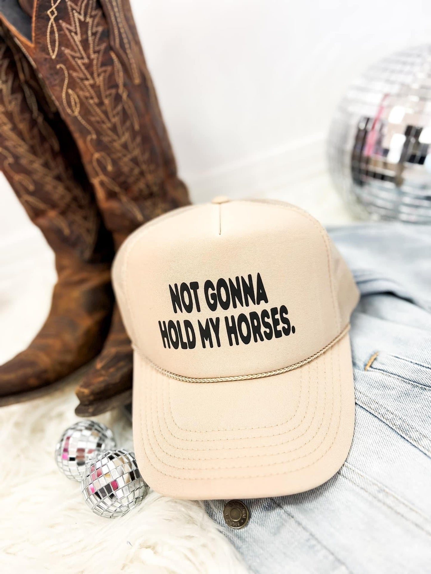 Not Gonna Hold My Horses Trucker Hat - The Tool Store