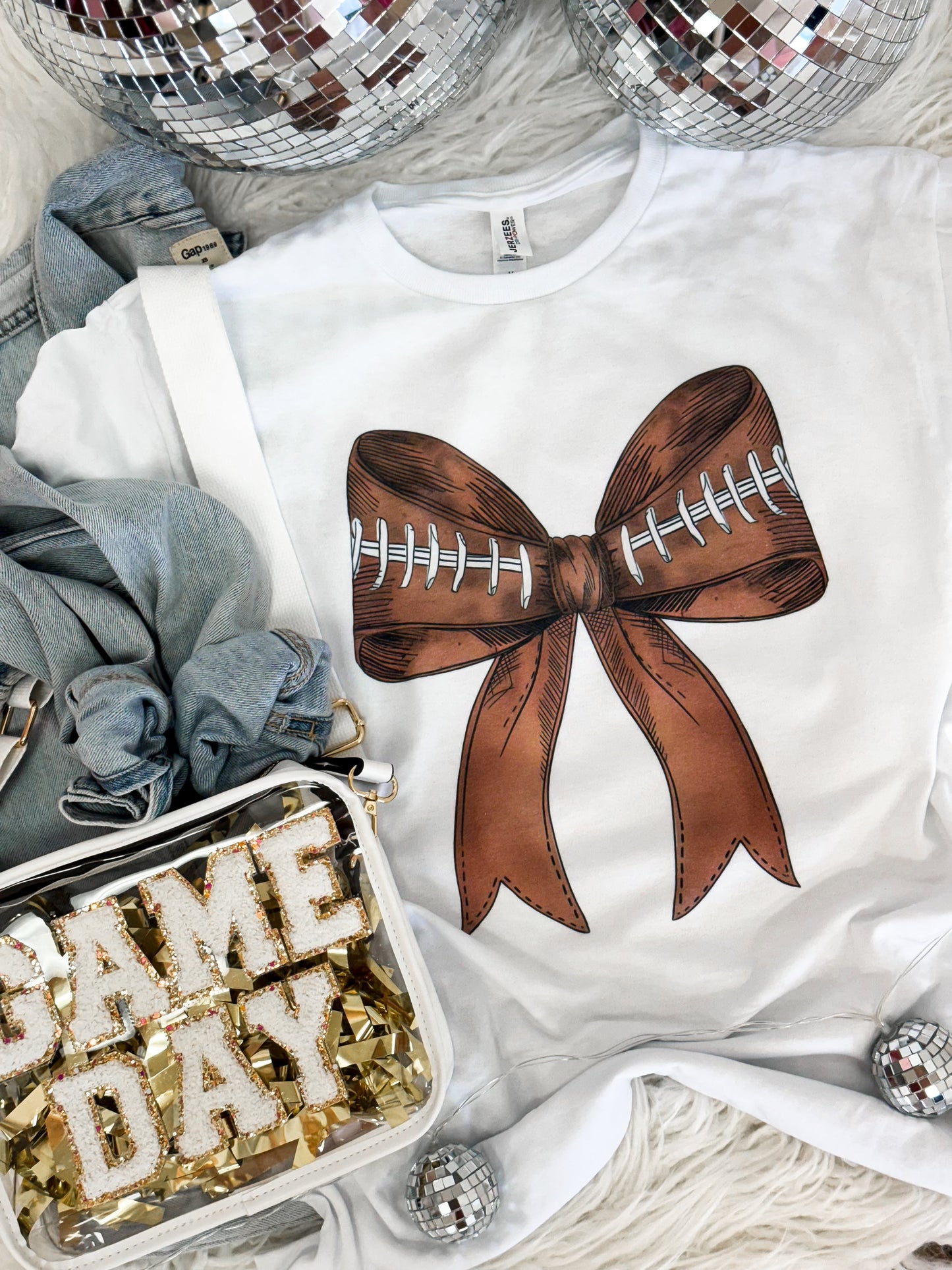 Football Bow Tee - The Tool Store