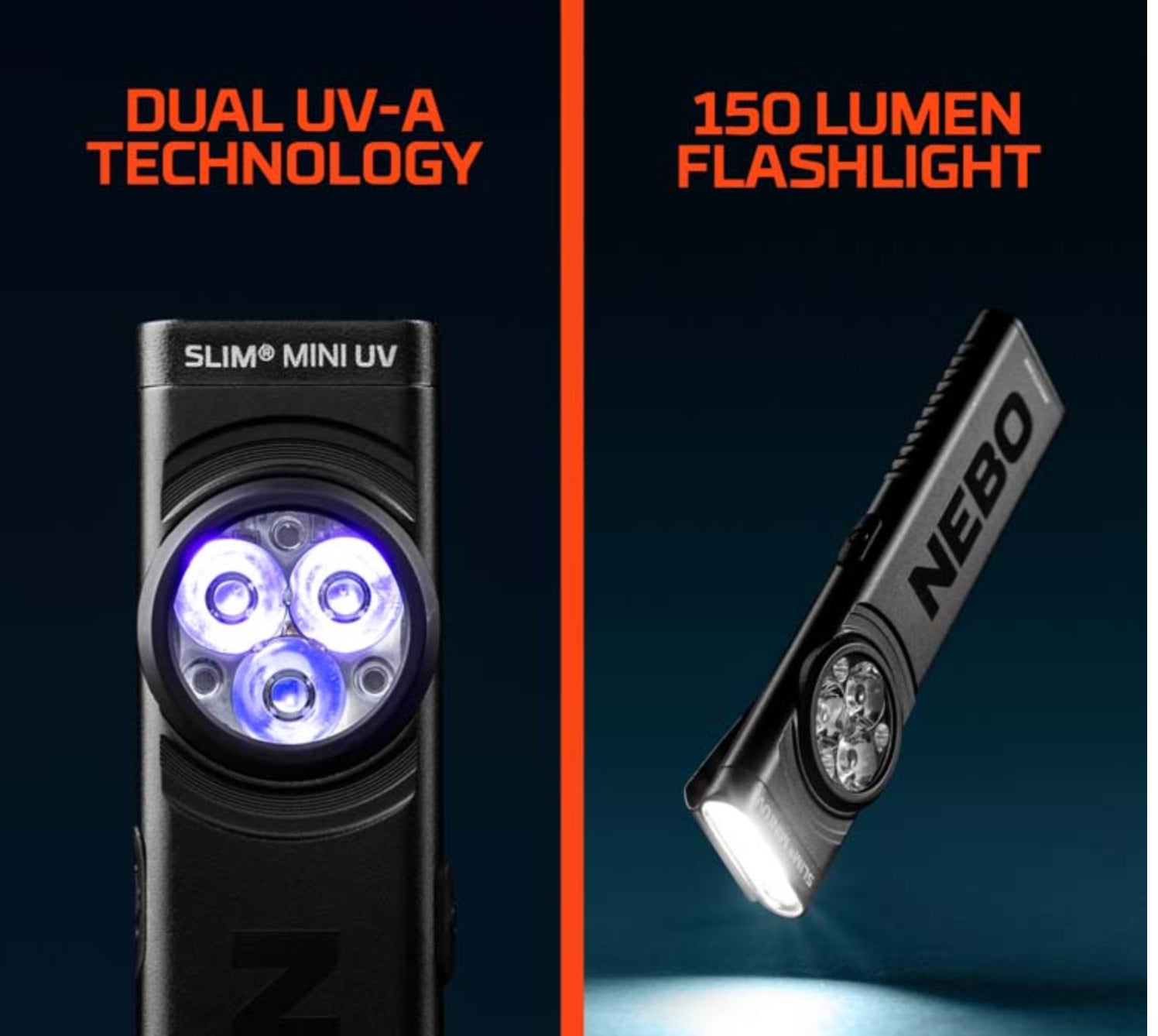 nebo flashlight cover Nebo Slim Mini UV 2-in-1 Rechargeable Pocket Light