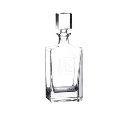 Customizable Barware Rectangle Glass Decanter 810ml/27oz - The Tool Store