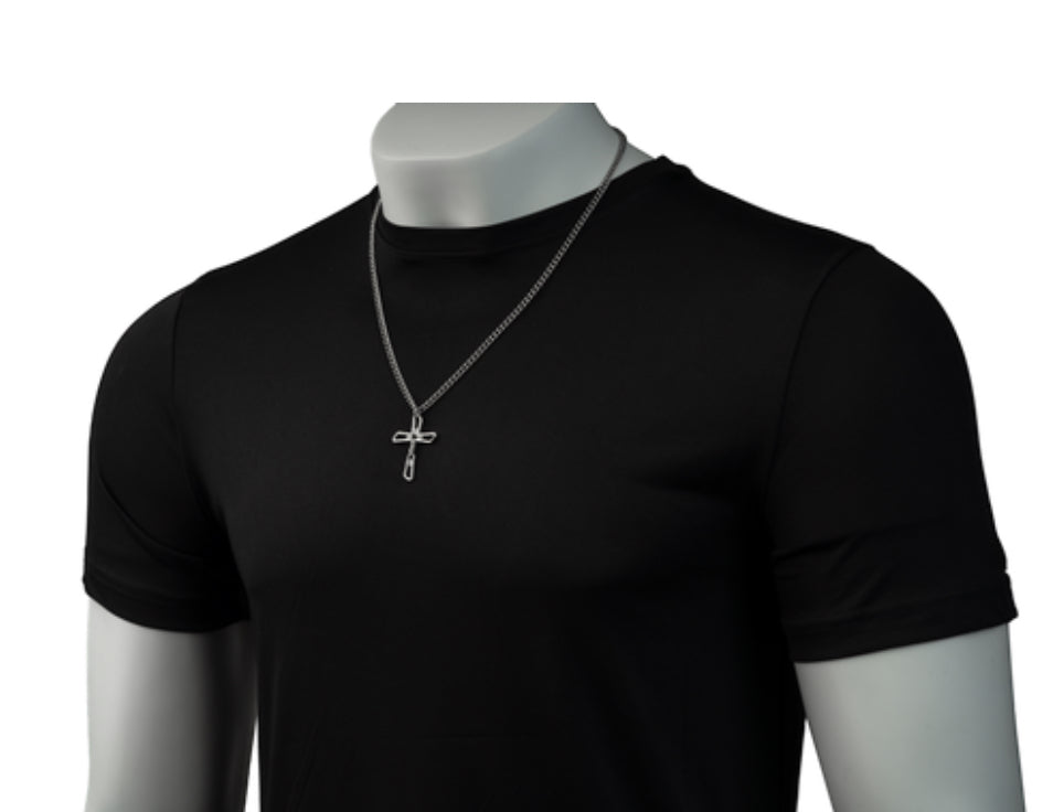 Shields of Strength Men’s Fishers Of Men Cross Necklace - Matthew 4:19 - The Tool Store