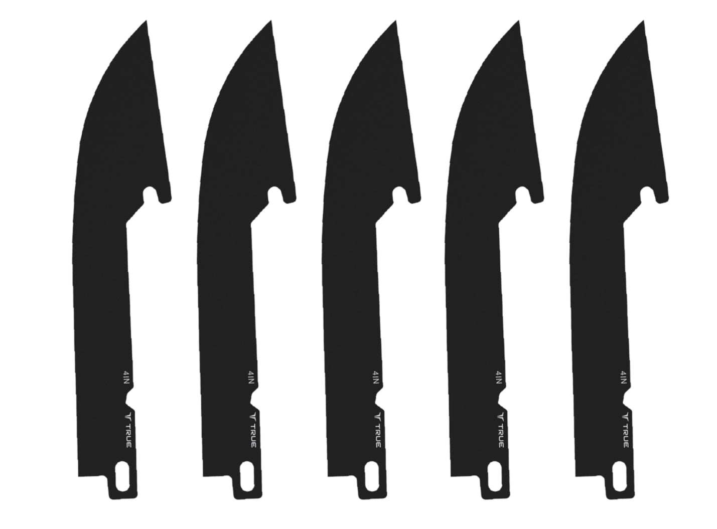 True 4" Drop Point 5 Pack Replacement Blades - The Tool Store
