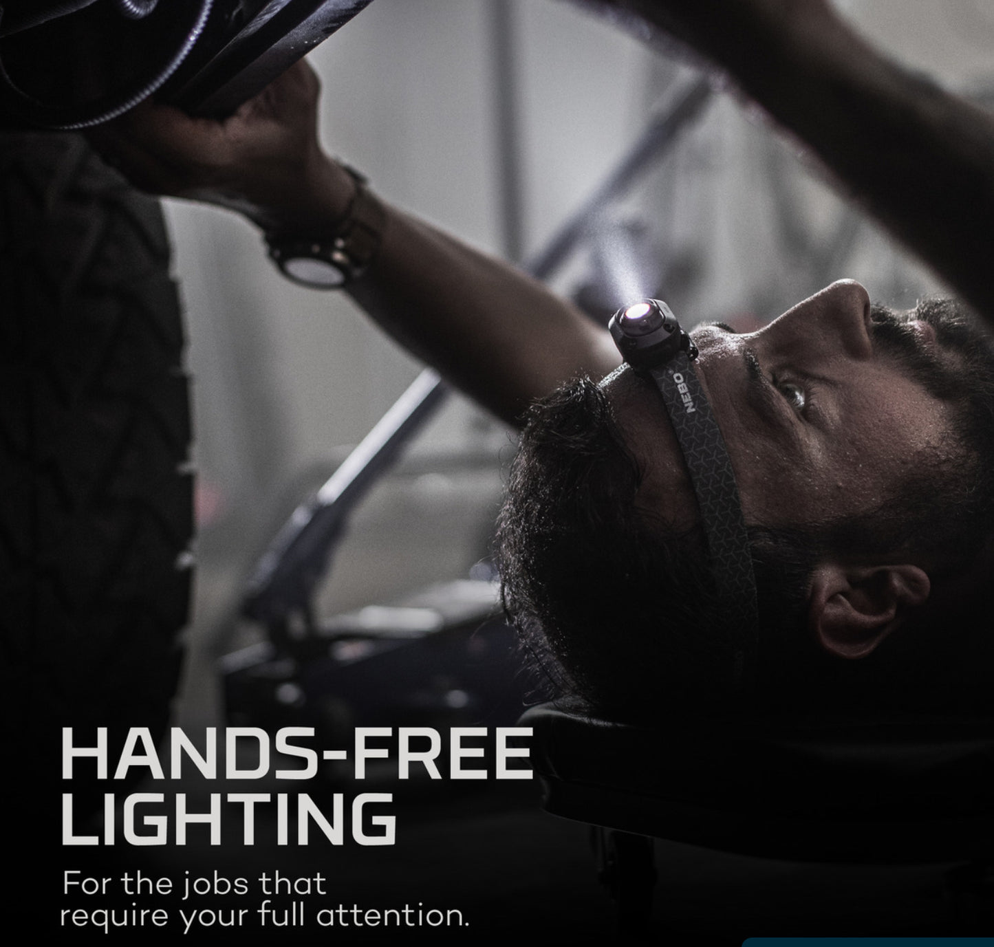 Nebo Mycro 400 Rechargeable Headlamp or Cap Light with 400 Lumen Turbo Mode - The Tool Store