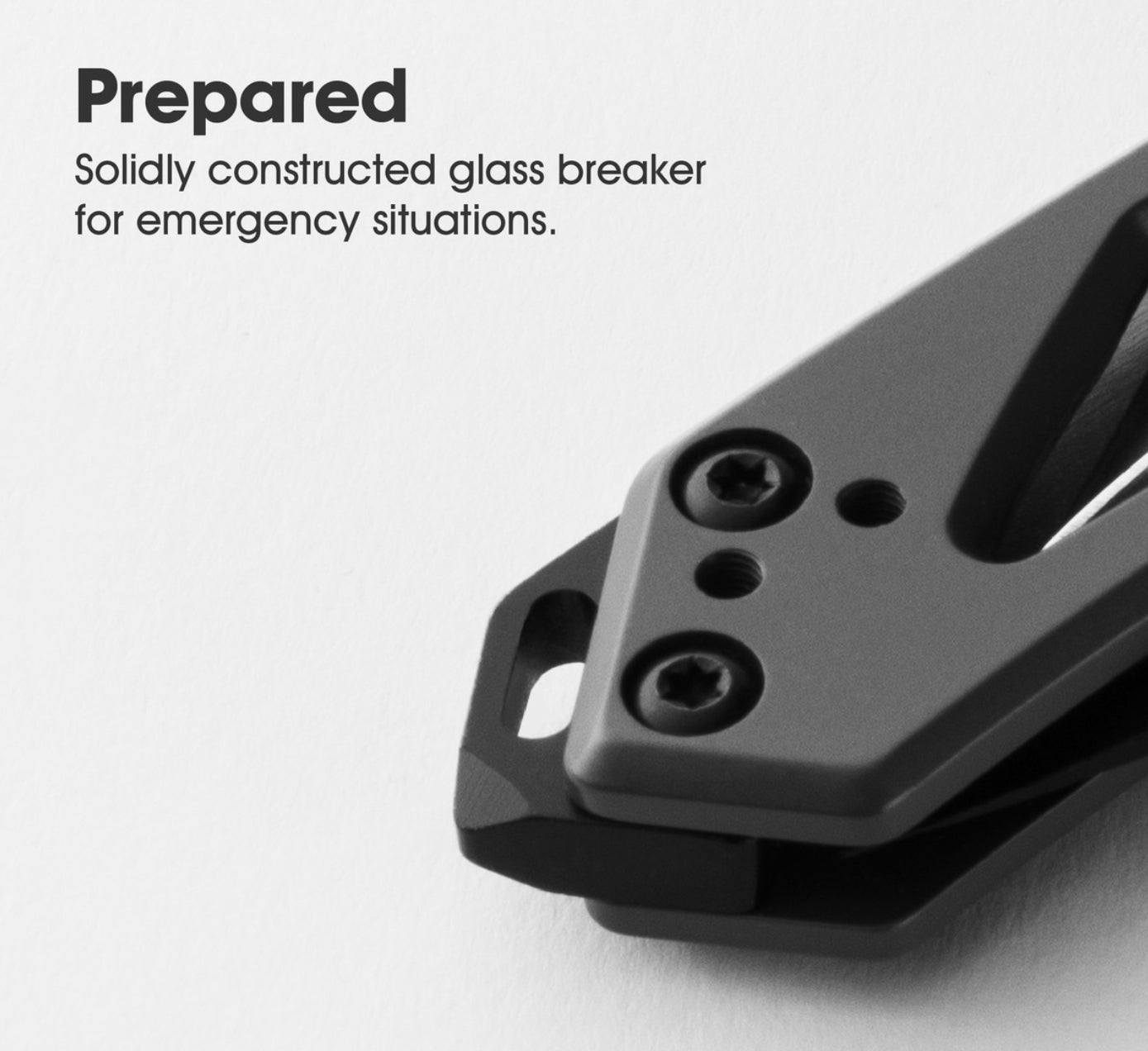 True EDC Knife Partially-Serrated Stainless Steel Pocket Knife with Drop Point Blade and Glass Breaker - The Tool Store