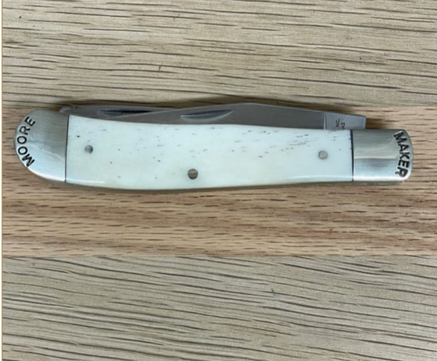 Moore Maker 5202EB - Bone Handled Bolster Trapper - 4-1/8" - The Tool Store