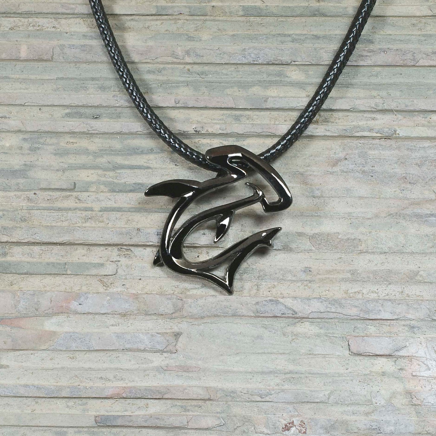 Shark Necklaces for Men and Women- Hematite Shark Pendant, Jet Black Shark Necklace, Hematite Necklaces, Gifts for Shark Lovers, Scuba Diving Gifts - The Tool Store
