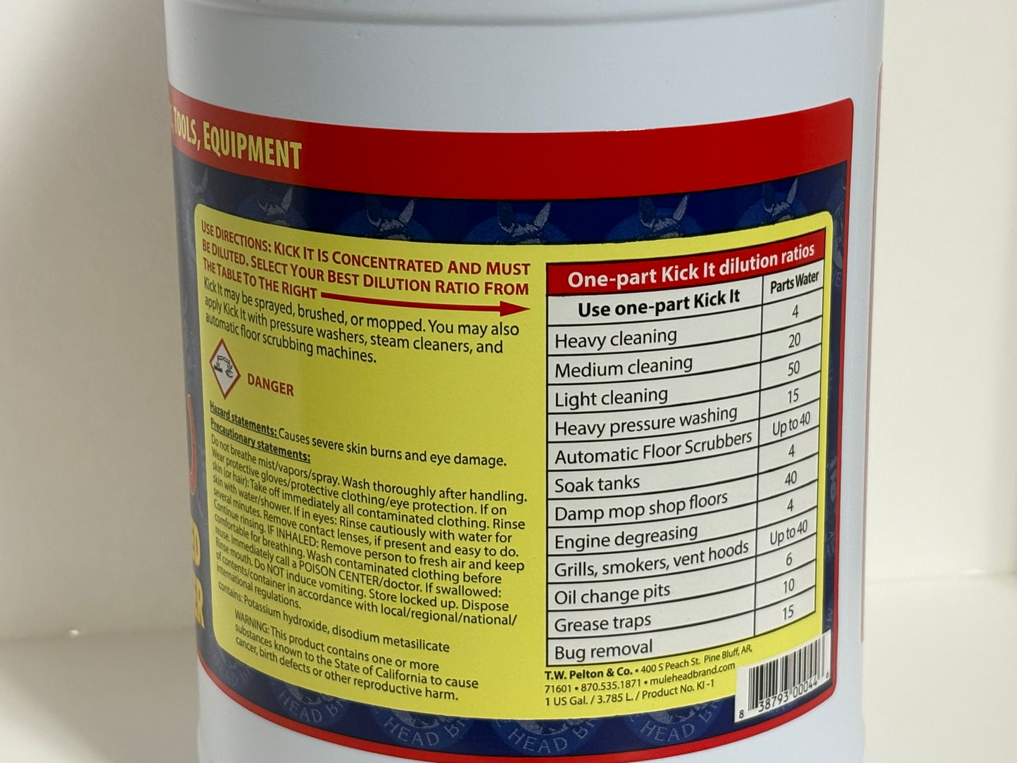 Mule Head Brand Kick It Super Concentrated Cleaner Degreaser 1-Gallon - The Tool Store