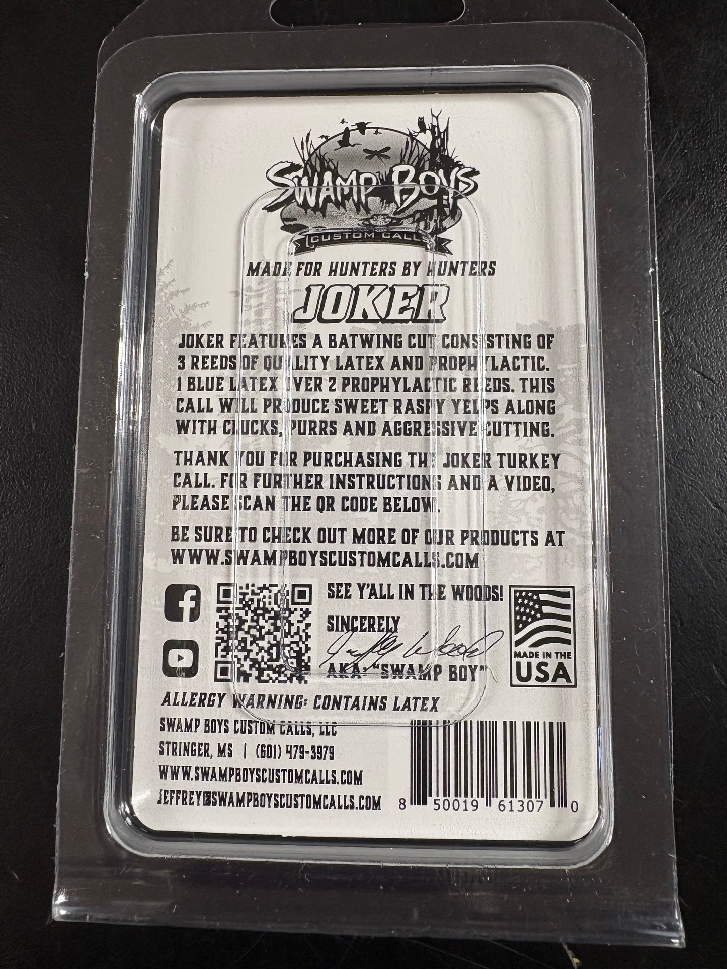 Swamp Boys Custom Calls- Joker - The Tool Store