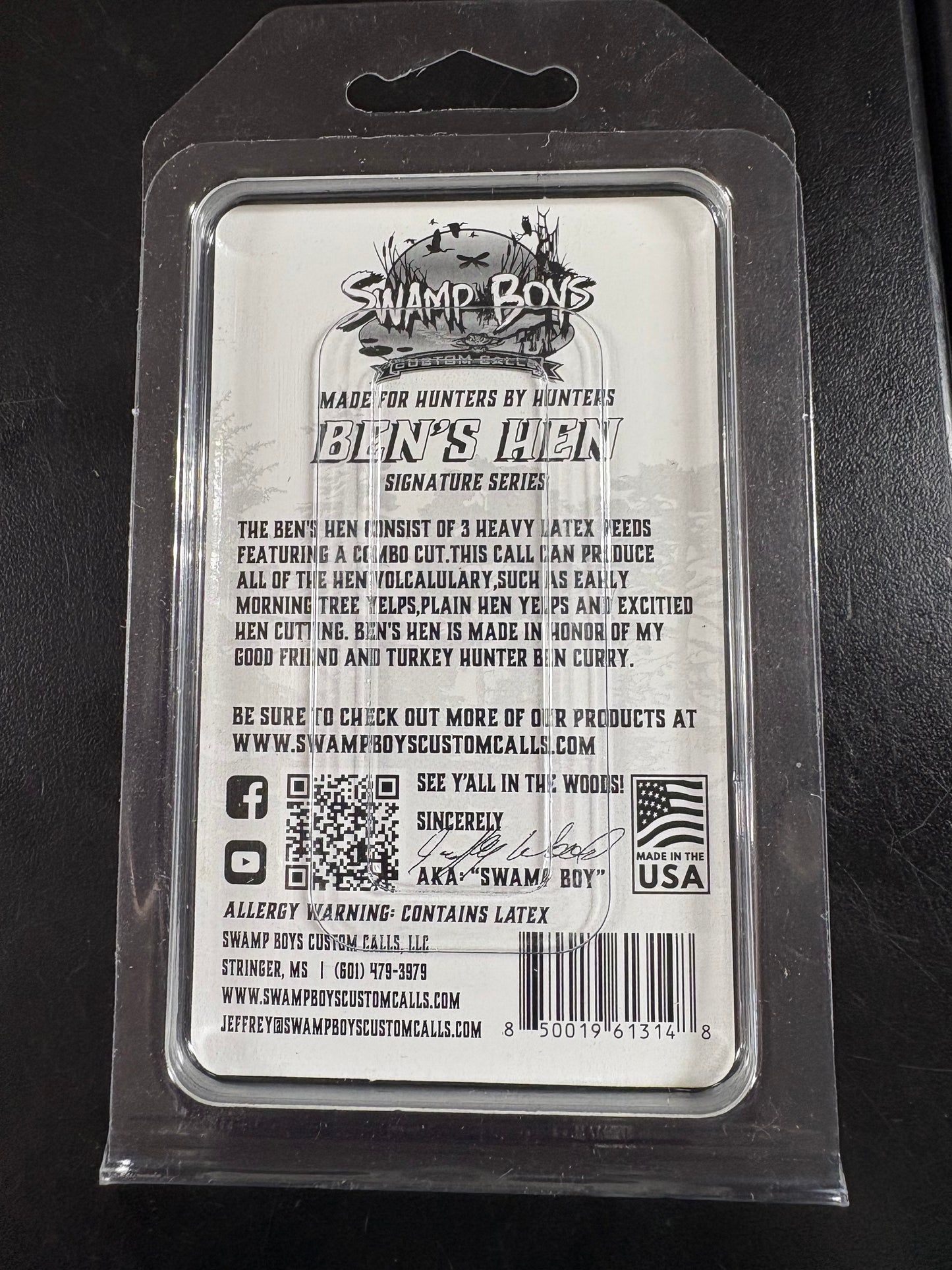 Swamp Boys Custom Calls- Ben's Hen - The Tool Store