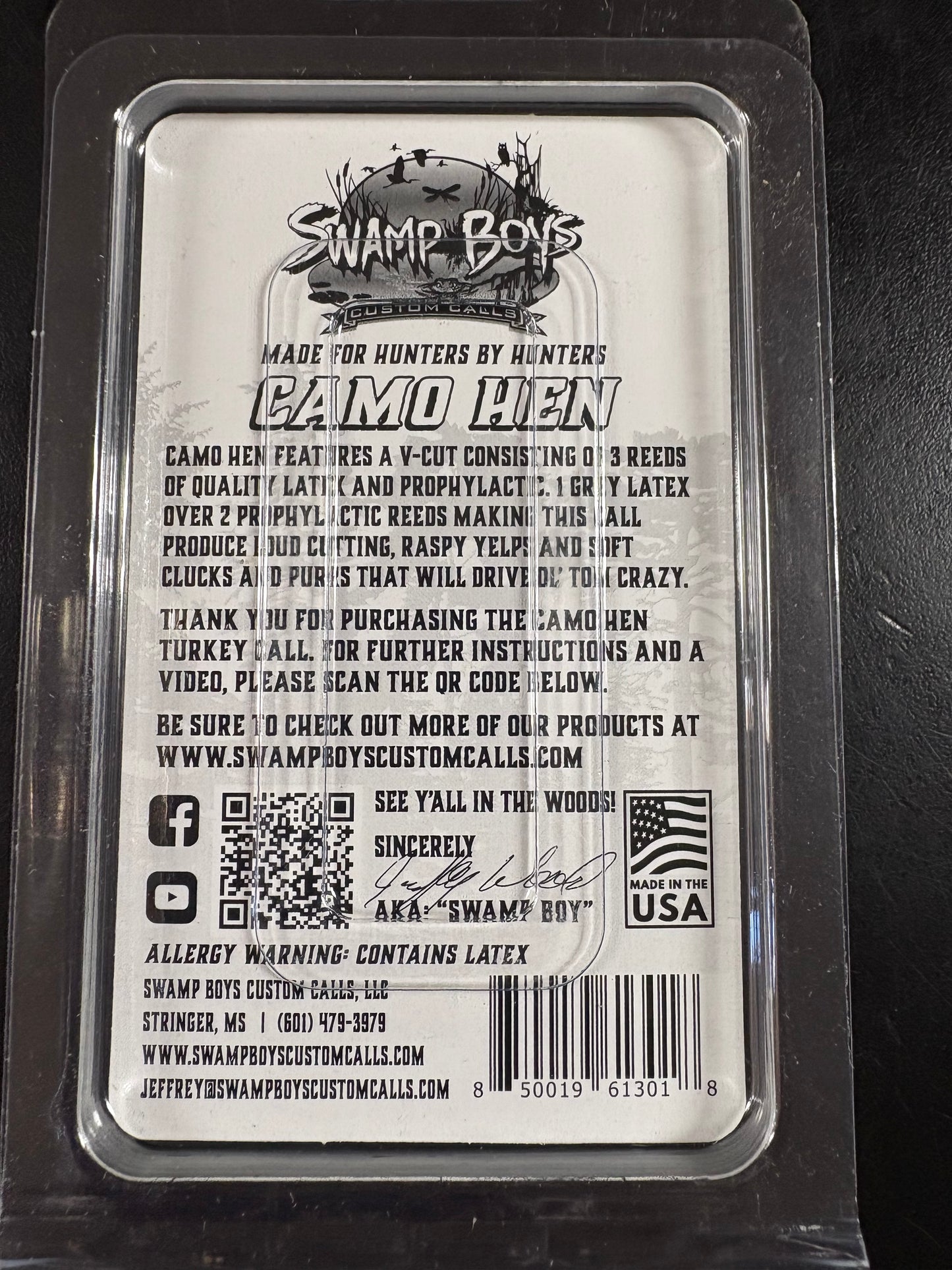 Swamp Boys Custom Calls- Camo Hen - The Tool Store