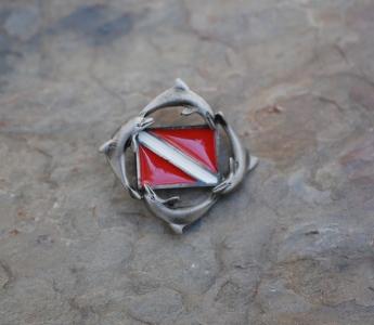 Dolphin Pin, Sea Life Pin, Scuba Diver Pins, High Quality Divers Pewter Pin - The Tool Store