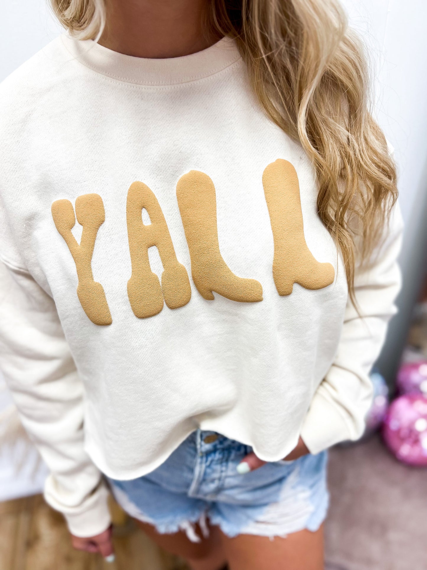 Y’all Cropped Sweatshirt - The Tool Store
