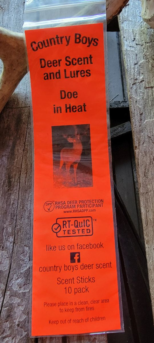 Country Boys Scent and Lures-Doe In Heat Scent Sticks - The Tool Store