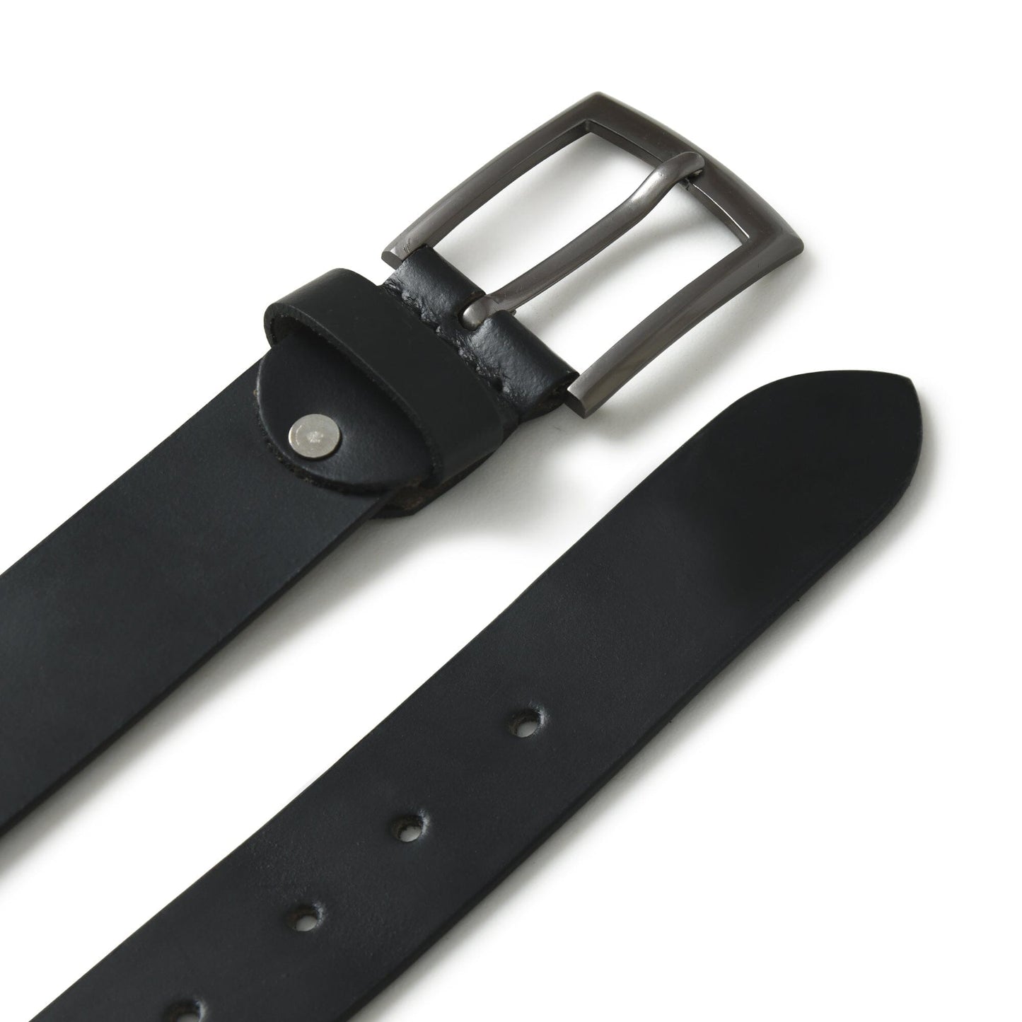 Minimalist Black Leather Belt - The Tool Store