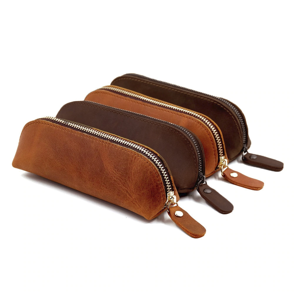 The Paavo Leather Pen Case | Leather Makeup Pouch - The Tool Store