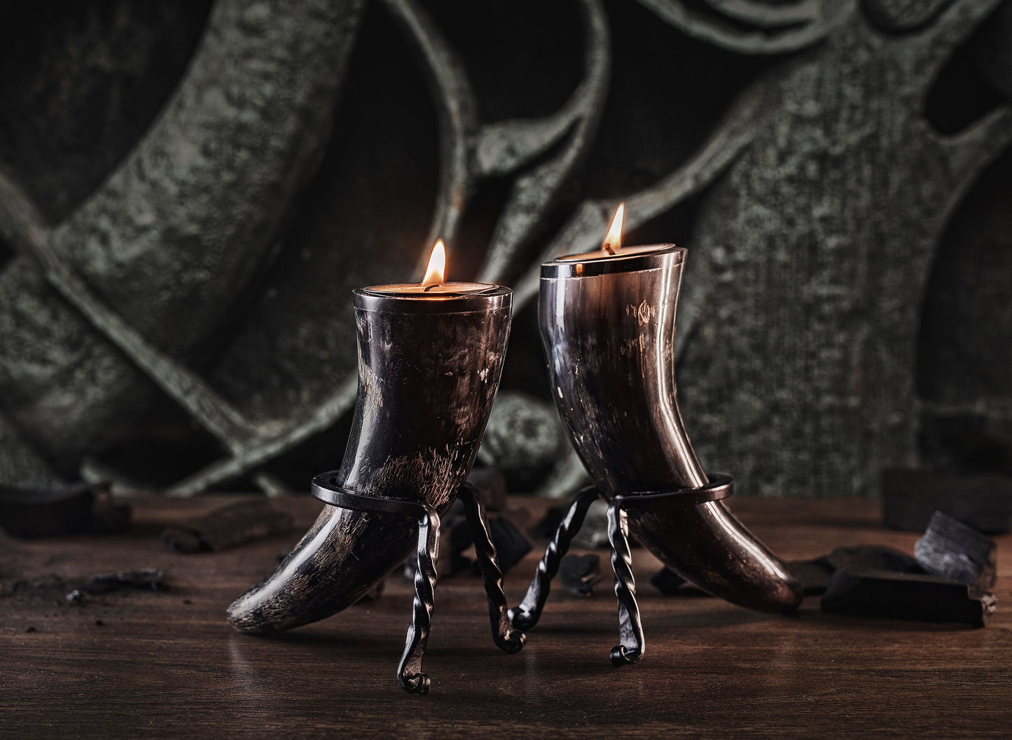 Tealight Candle Horn Set - The Tool Store