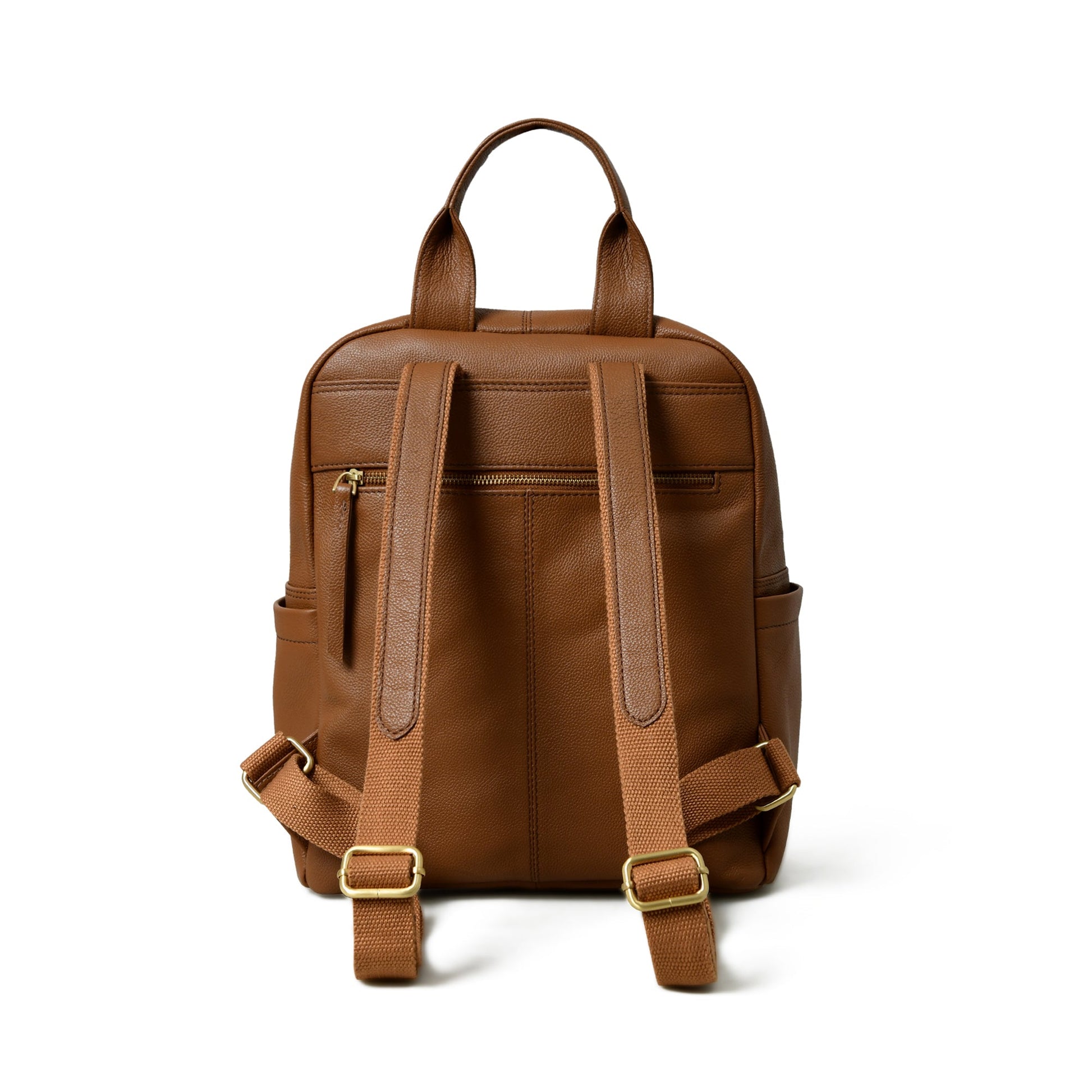 Tan Leather Multi Pocket Women's Backpack - The Tool Store