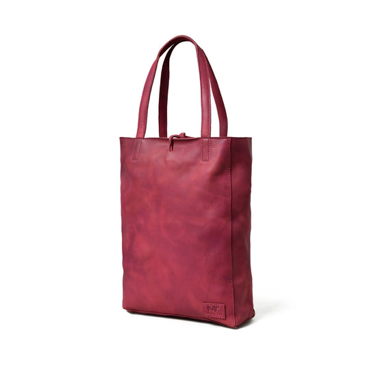 Maroon Leather Tote Bag - The Tool Store