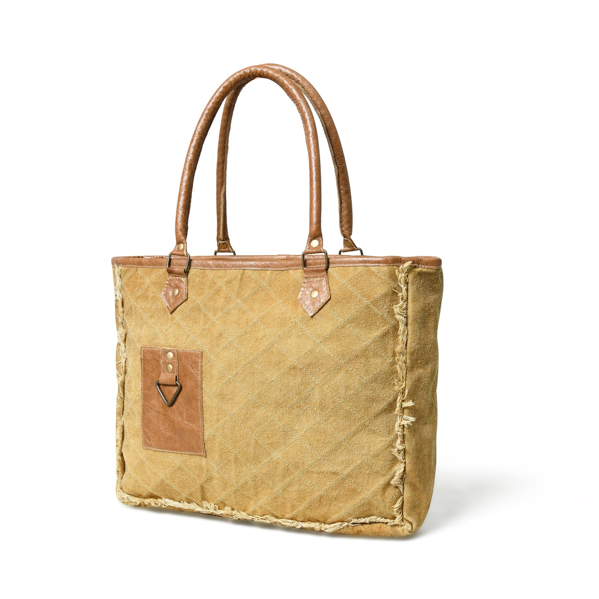 Beige Boho Chic Canvas Bag - The Tool Store