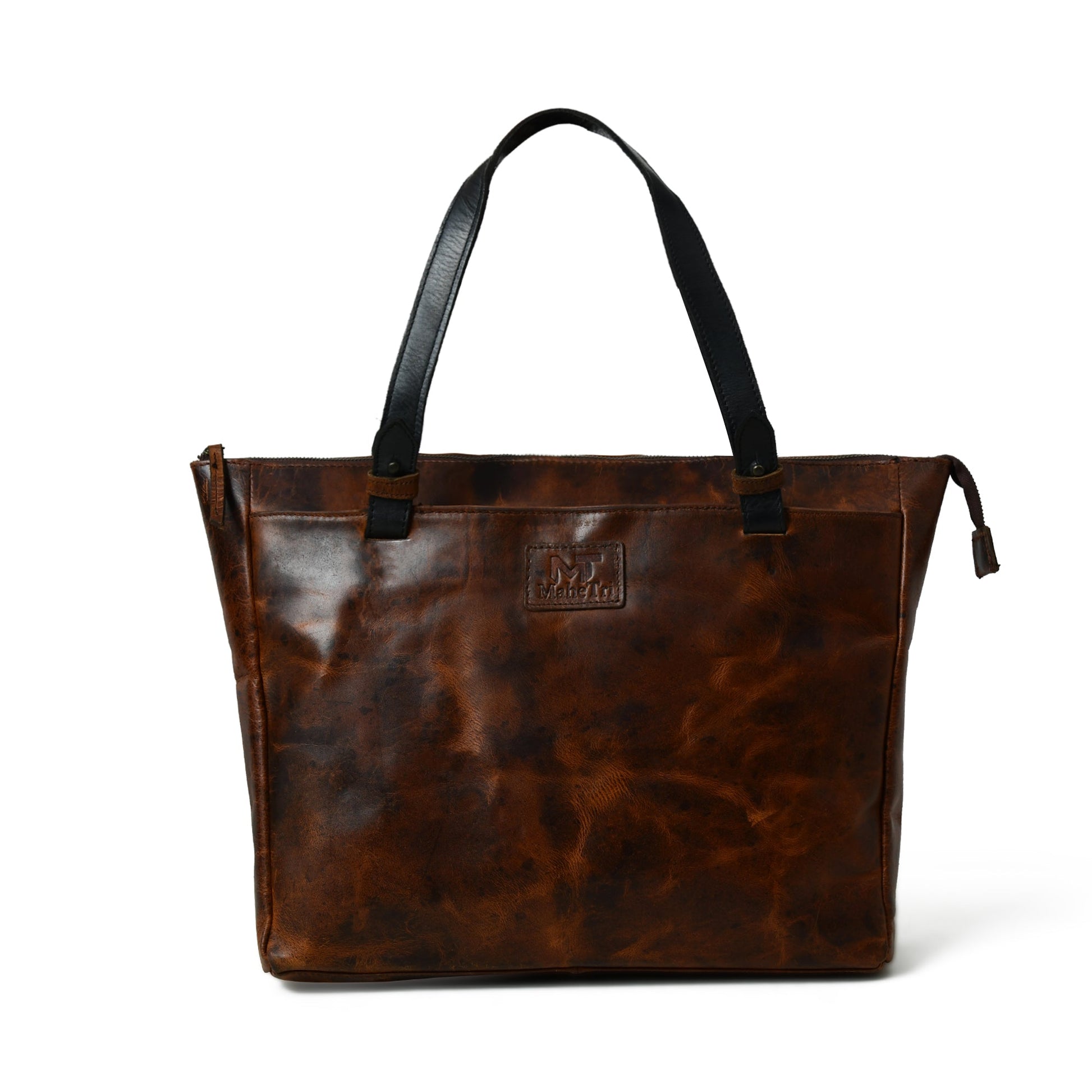 Portland Leather Tote with Zipper - The Tool Store