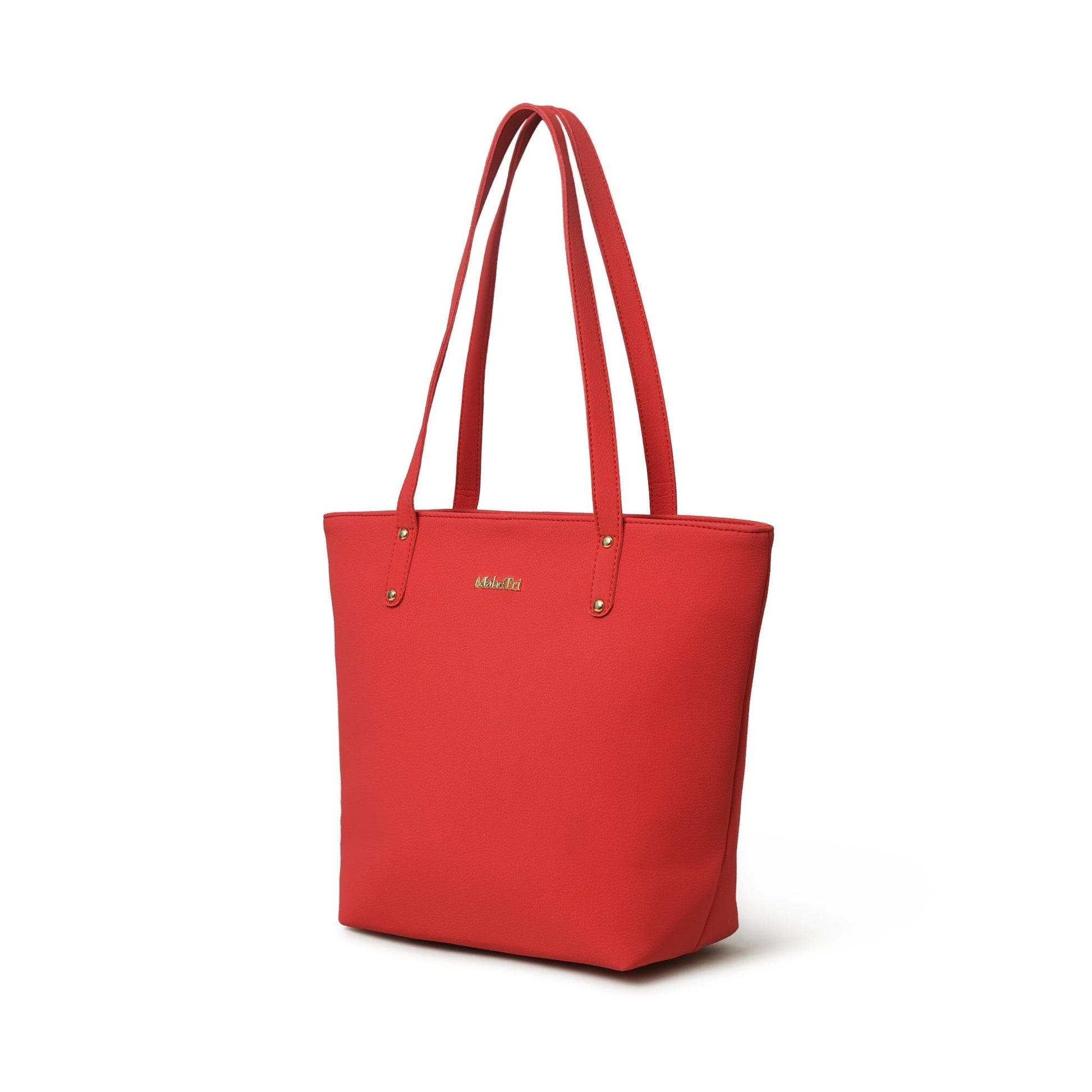 Era Vegan Leather Tote - Coral Red - The Tool Store