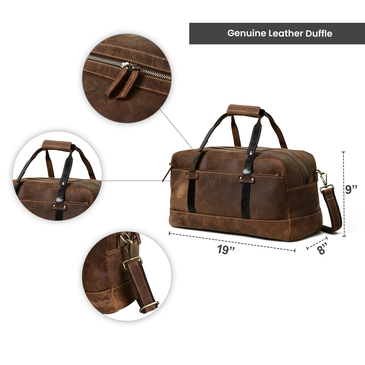 Espresso Elegance Carry on Duffle - The Tool Store