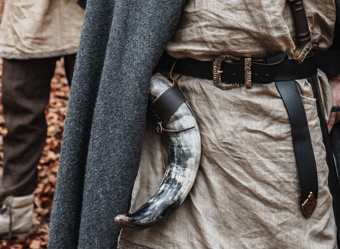 Drinking Horn with Leather Holster | "The Journeyman" - The Tool Store