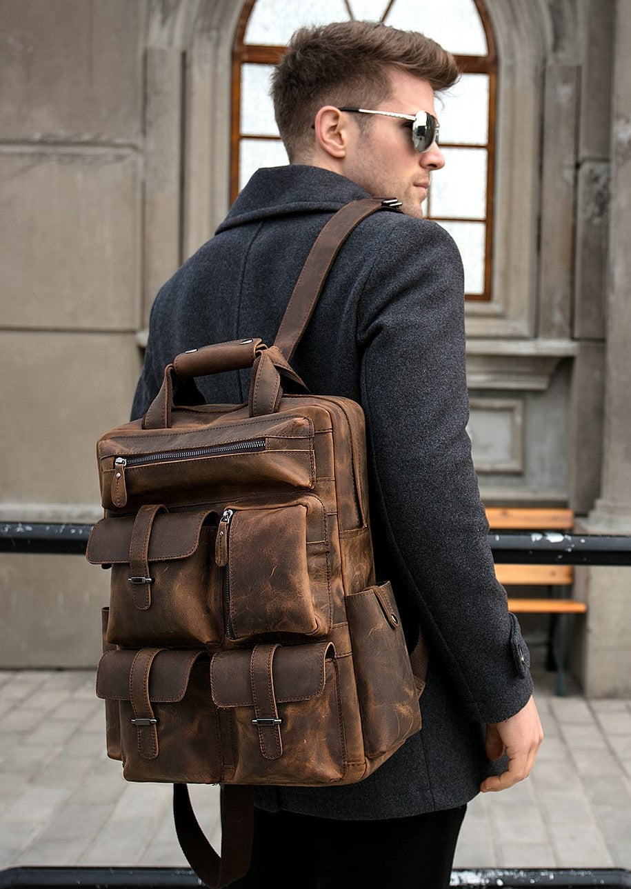 The Shelby Backpack | Handmade Genuine Leather Backpack - The Tool Store