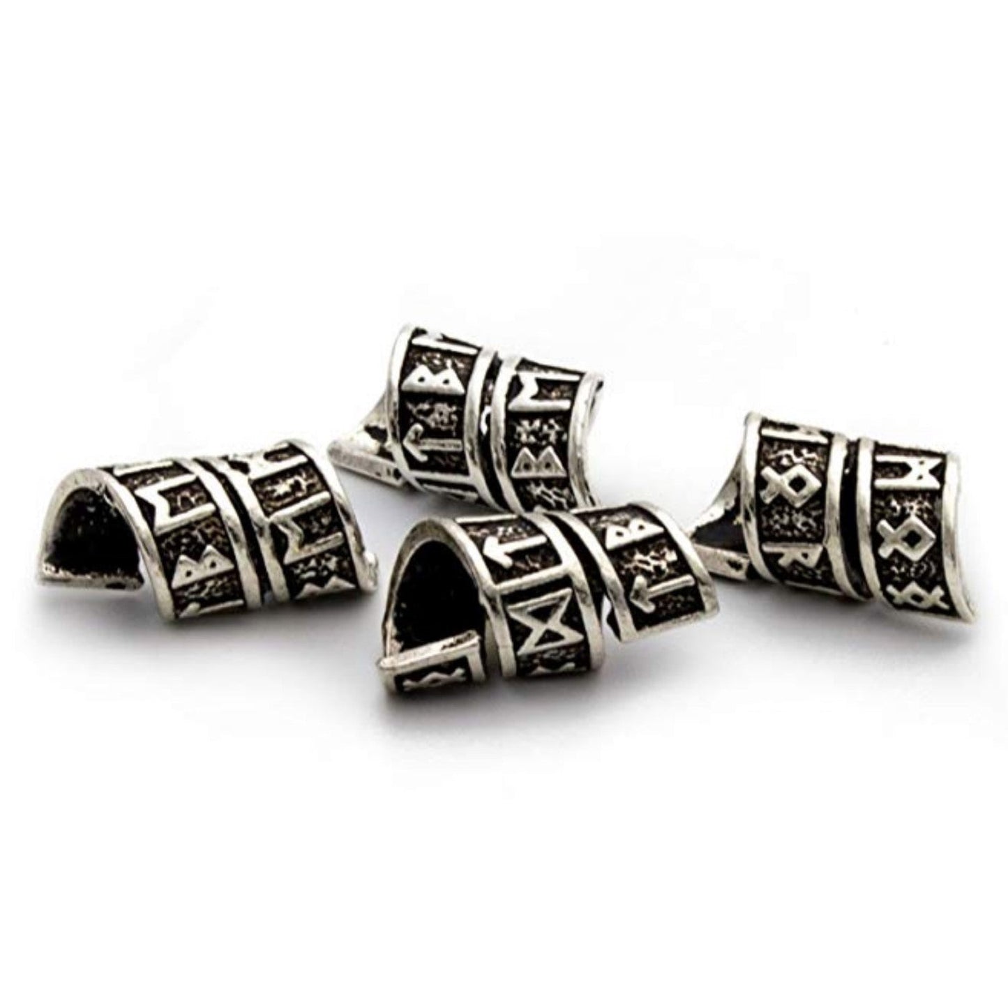 Rune Beard Rings - (Silver - 4) - The Tool Store