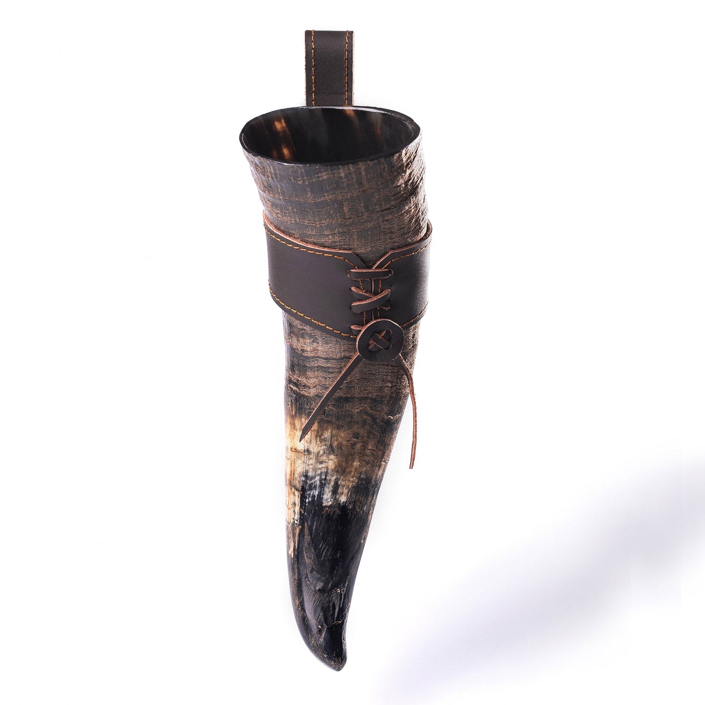 Drinking Horn with Leather Holster | "The Journeyman" - The Tool Store