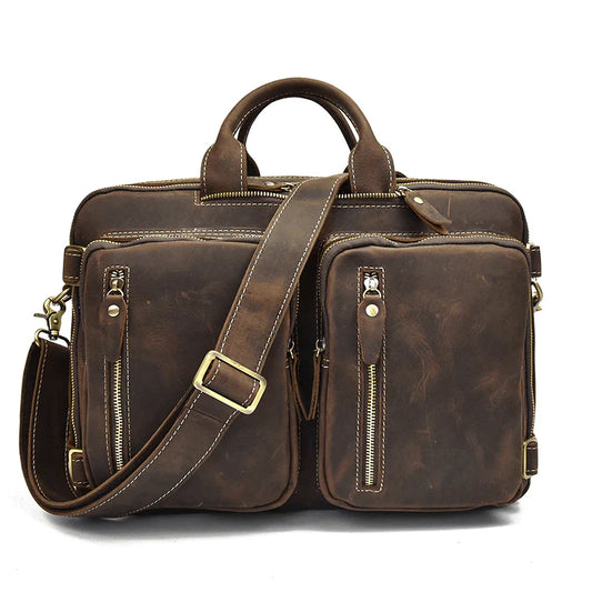 Dublin Leather Backpack Briefcase 2-in-1 - The Tool Store
