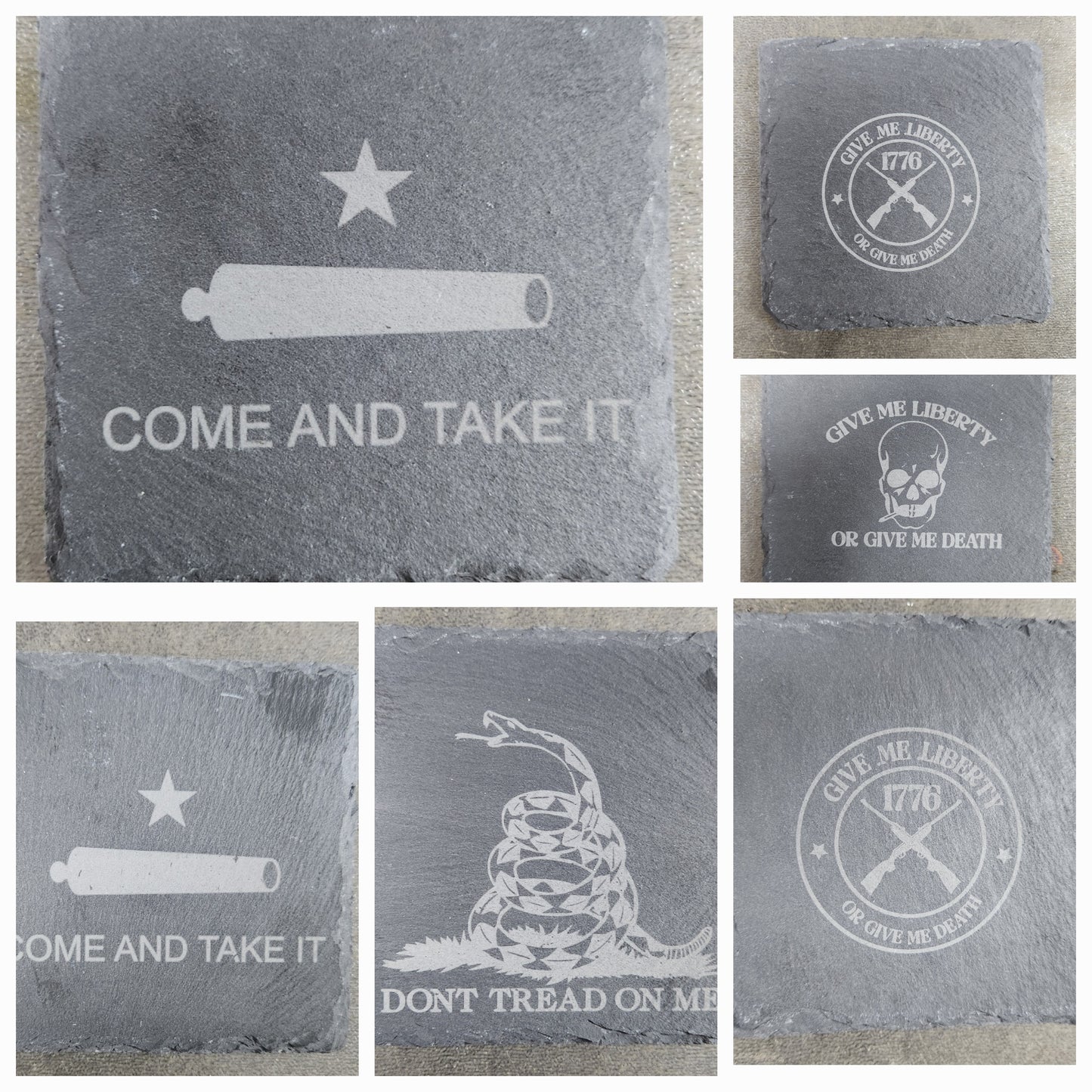 2nd Amendment Slate/Rock Coasters