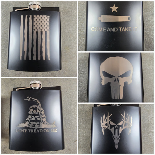 Flask by 2ND- 2nd Amendment themed hip flask