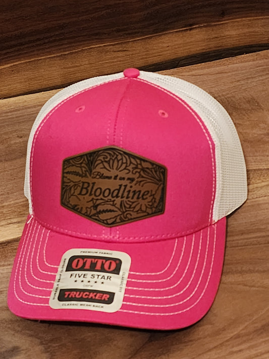 Blame It On My Bloodline Pink Patch Caps - The Tool Store