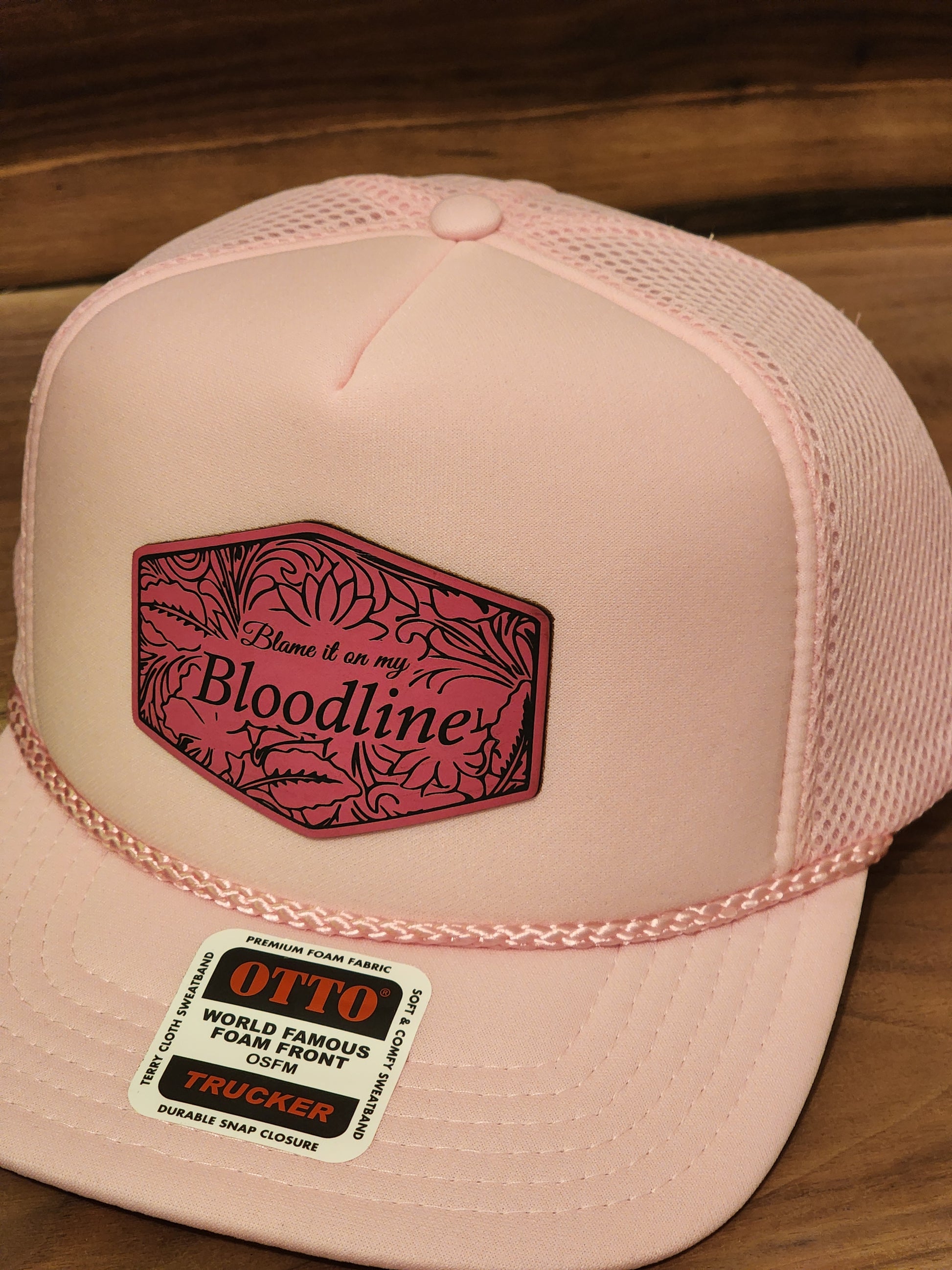 Blame It On My Bloodline Pink Rope Trucker Hat - The Tool Store