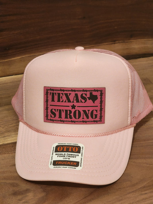 Texas Strong- Pink Rope Trucker Hat - The Tool Store