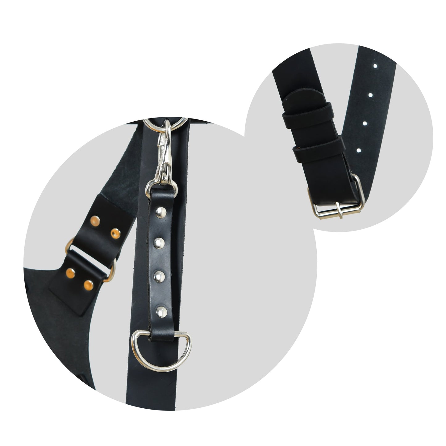 Dual Leather Camera Strap Harness- Black - The Tool Store