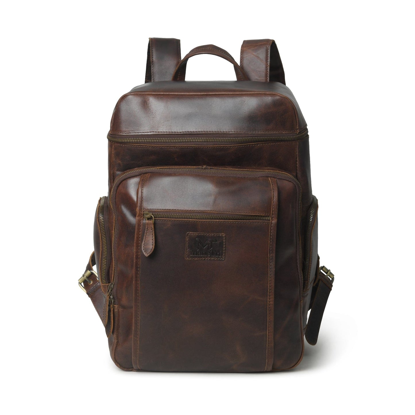 Alpha Brown Buffalo Leather Travel Backpack - The Tool Store