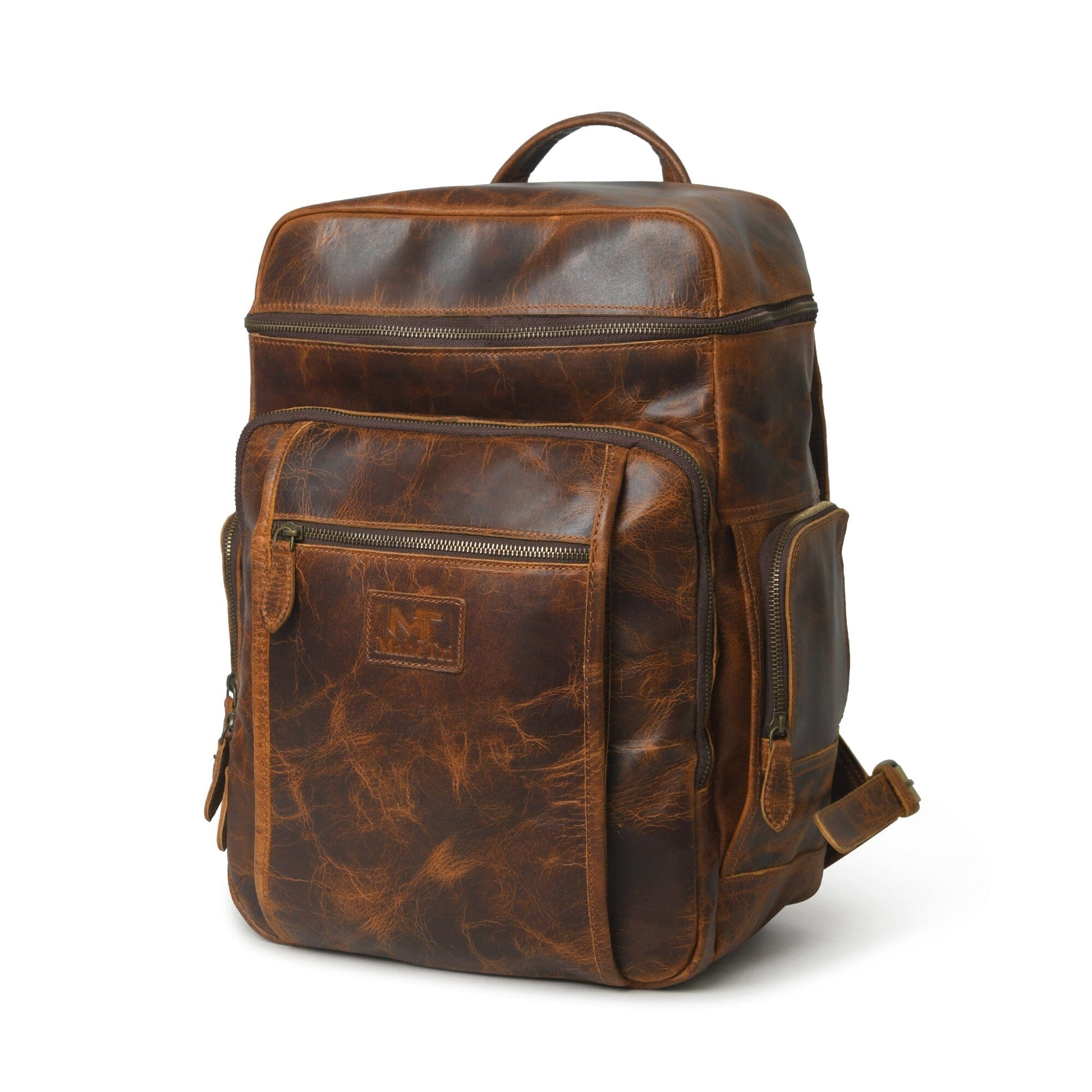 Alpha Caramel Buffalo Leather Travel Backpack - The Tool Store