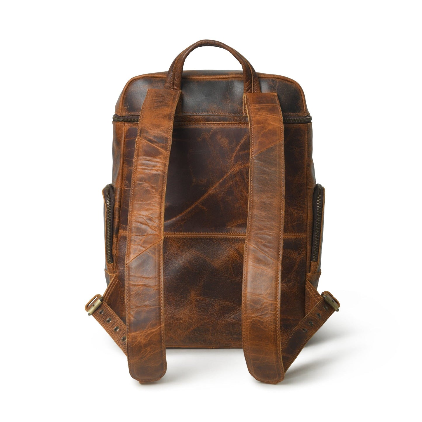 Alpha Caramel Buffalo Leather Travel Backpack - The Tool Store