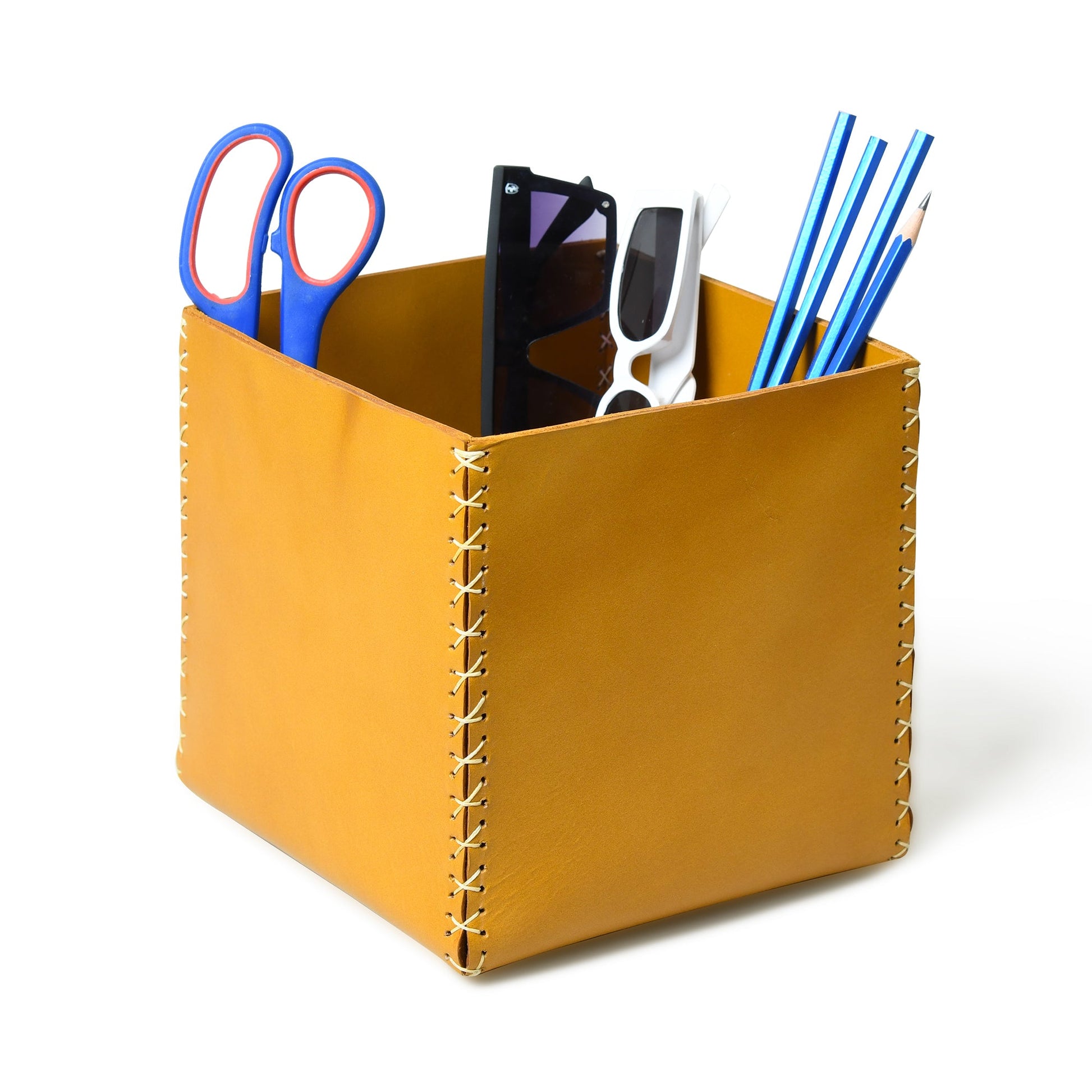 Multi Utility Leather Storage Box - The Tool Store