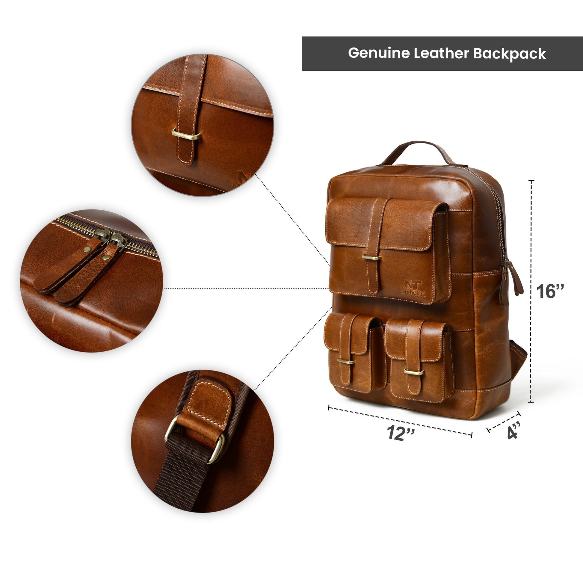 Tan Portland Laptop Backpack - The Tool Store