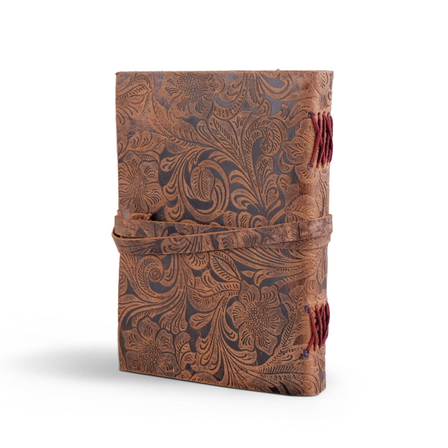 Floral Vintage Leather Journal - The Tool Store