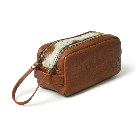 Hairon Croco Leather Toiletry Bag - The Tool Store