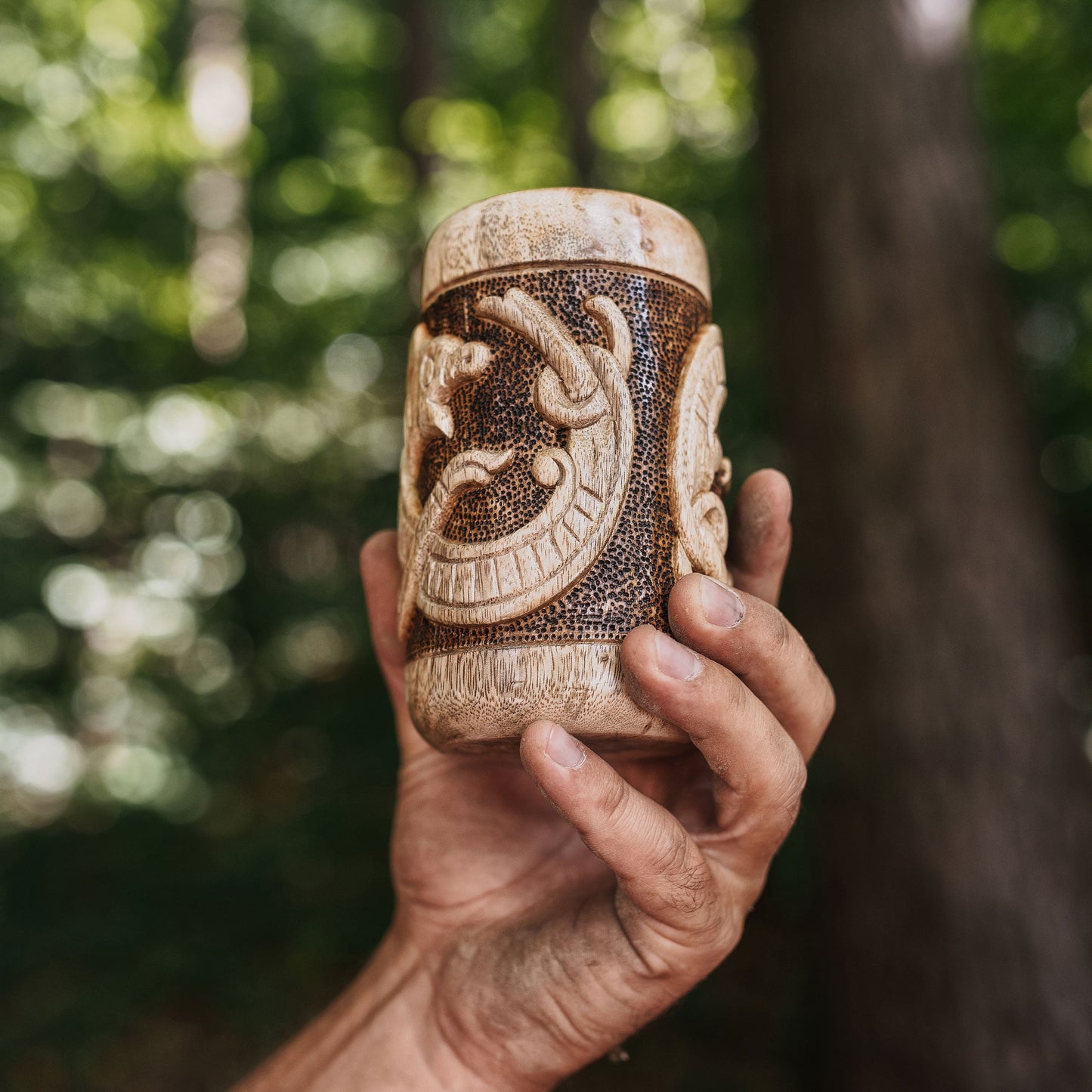 Wooden Jörmungandr Cup - The Tool Store