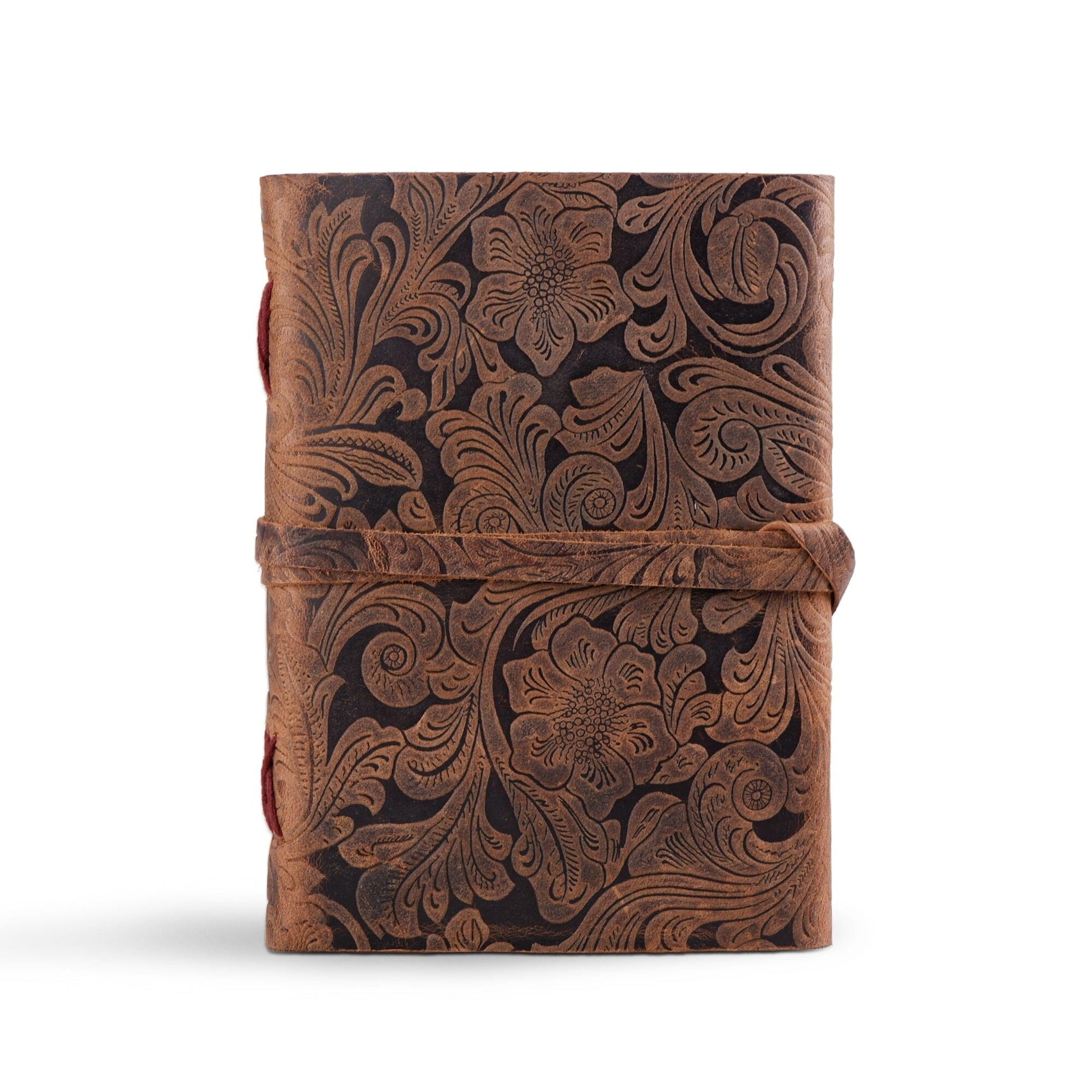 Floral Vintage Leather Journal - The Tool Store