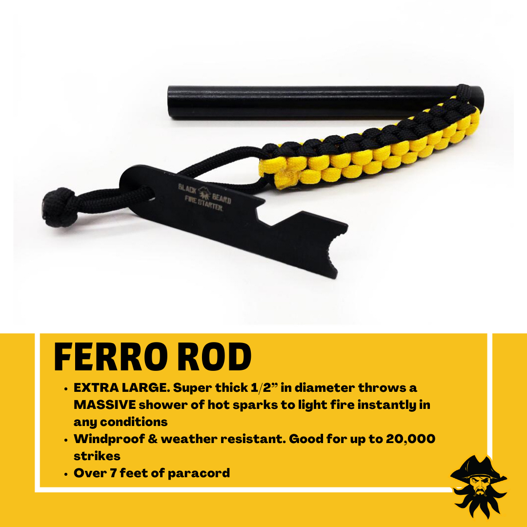 Black Beards Ferro Rod Fire Starter - The Tool Store